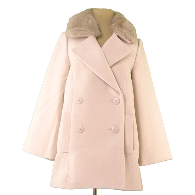送料無料 新品 コート Snidel スナイデル 服 Q373 新品 服 Pコート レディース 衿フェイクファー付き 服 上着 その他バッグ 財布 ファッション小物