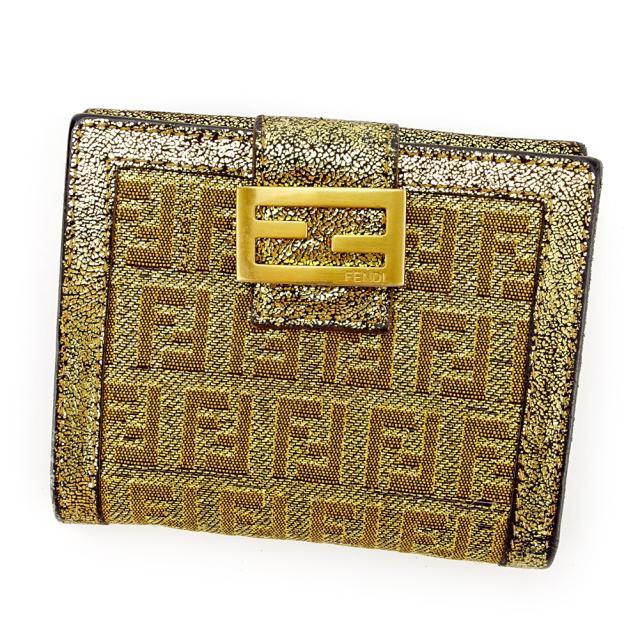 ⭐️未使用品⭐️ FENDI ズッキーノ 8M0188 二つ折り財布 金金具