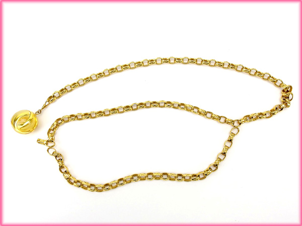 シャネル ベルト チェーンベルト ヴィンテージ ココマーク ゴールド Chanel 中古 T109の通販はau Pay マーケット ブランドデポ