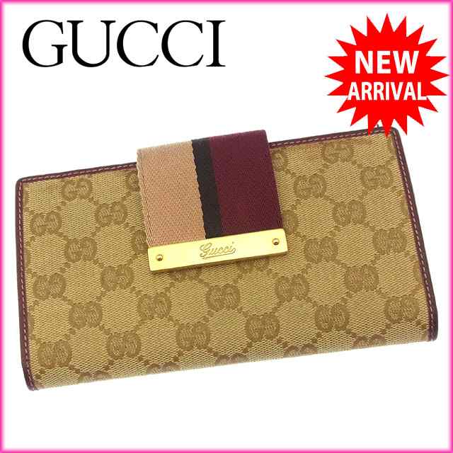 グッチ Gucci 長財布 財布 小物 サイフ 二つ折り レディース ｇｇキャンバス 中古 Tの通販はau Pay マーケット ブランドデポ