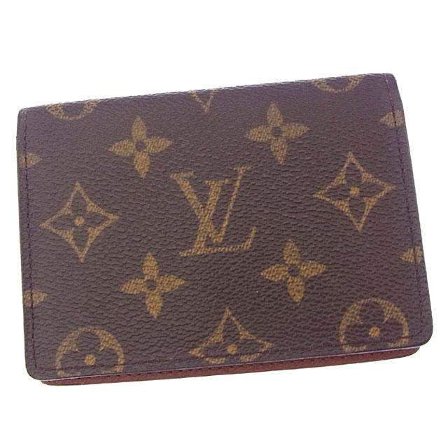 ルイヴィトン 定期入れ ケース パスケース ポルト2カルトヴェルティカル モノグラム ブラウン PVC×レザ-M60533 Louis Vuitton レディース 良品 オシャレ T11242@ 中古の通販は 22,637円