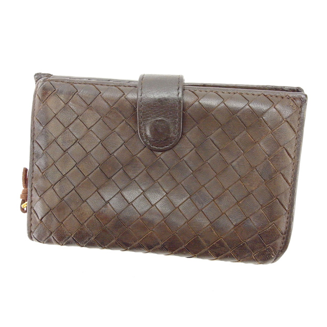 ボッテガ ヴェネタ 二つ折り財布 ラウンドファスナー イントレチャート 中古の通販は