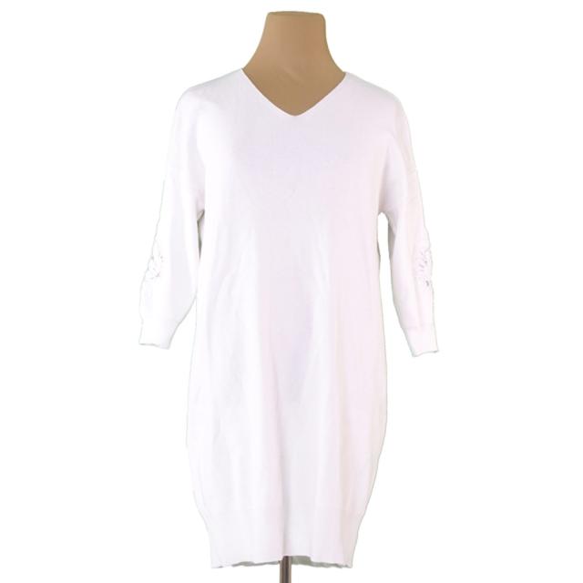 マイストラーダ ワンピース Vネック ニット ♯36サイズ フラワーレース 中古の通販は