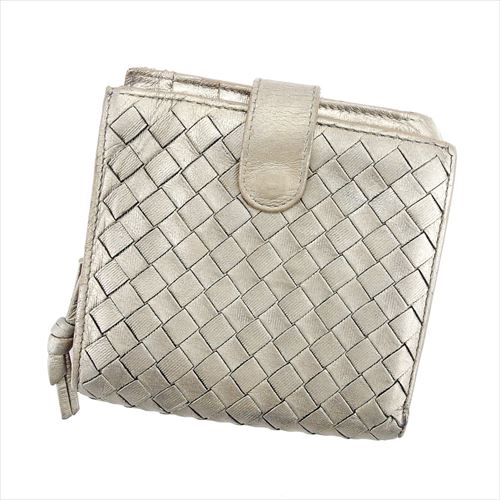 ボッテガ ヴェネタ 二つ折り 財布 ラウンドファスナー イントレチャート 中古の通販は