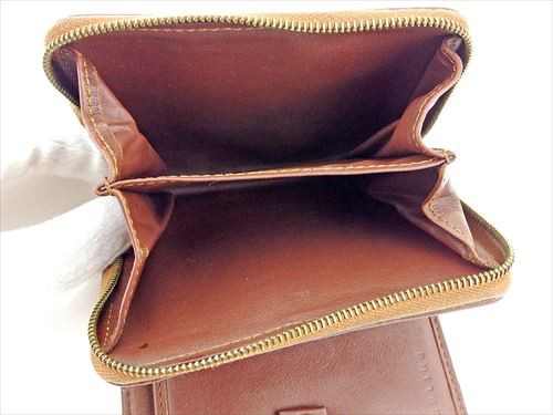 セリーヌ 二つ折り 財布 ラウンドファスナー マカダム デニム