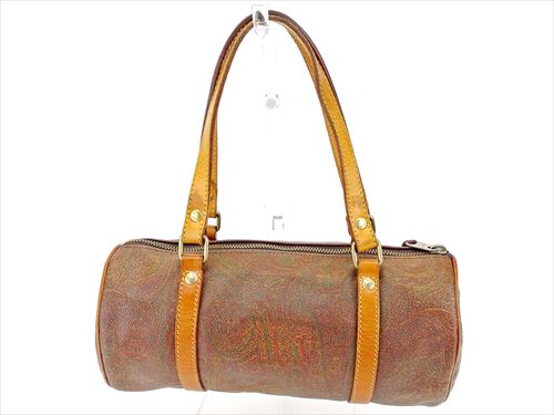 ETRO エトロ ハンドバッグ ペイズリー柄 ミニボストンバッグ ベージュ ペイズリー柄 ミニボストンバッグ 古着 【ETRO/エトロ】 | FULLFILL