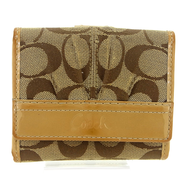 コーチ Wホック財布 シグネチャー 中古の通販は