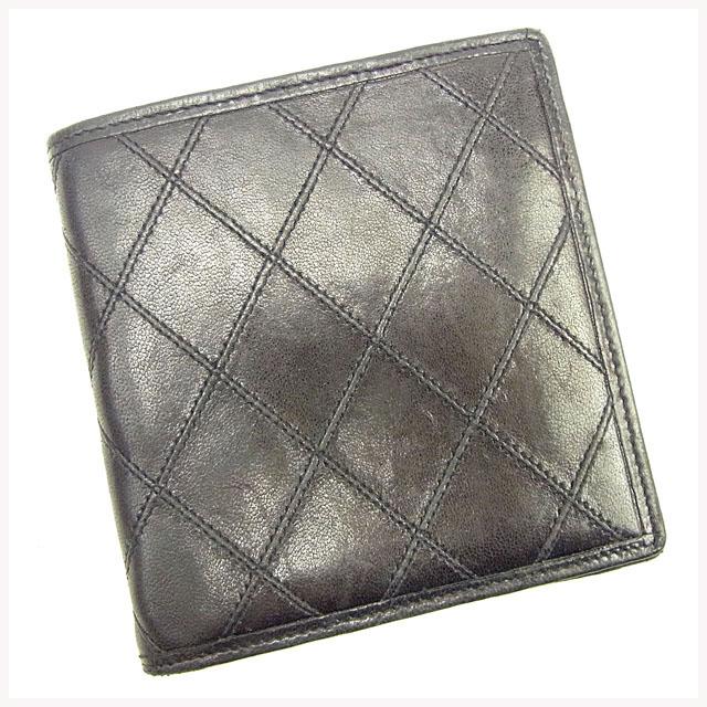 シャネル Chanel 二つ折り財布 財布 小物 サイフ メンズ可 ダブルステッチ 中古 Tの通販はau Pay マーケット ブランドデポ