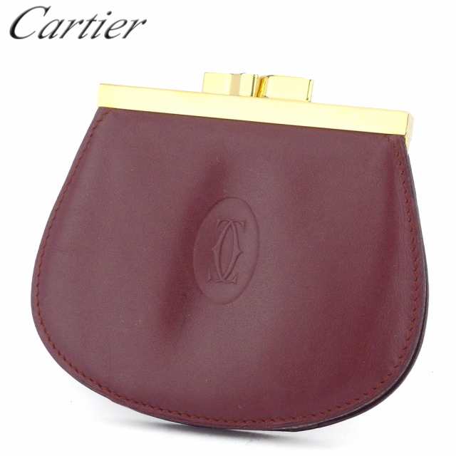 カルティエ　ボルドー　マストライン　コインケース　Cartier