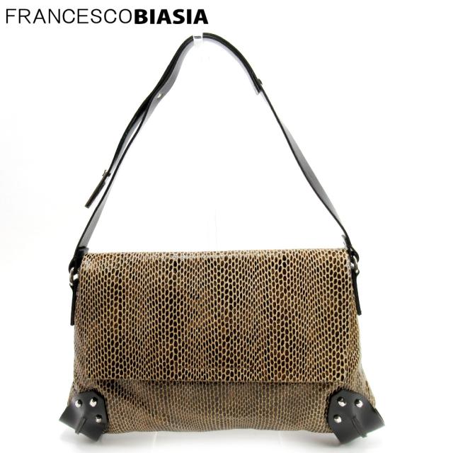 フランチェスコビアジア ショルダーバッグ ワンショルダー フェイクパイソン 中古の通販は 14,782円