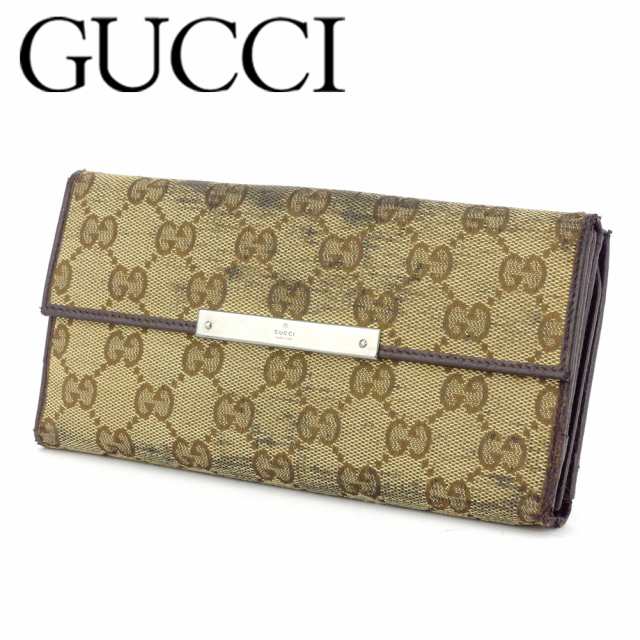 GUCCI グッチ 長財布 Wホック GG柄 小物 長財布 bridgefactor.com