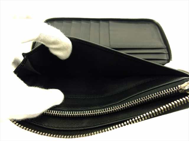 ドルガバ D&G 二つ折り財布 ロゴ レザー ラウンドファスナー ステッチ105cmマチ
