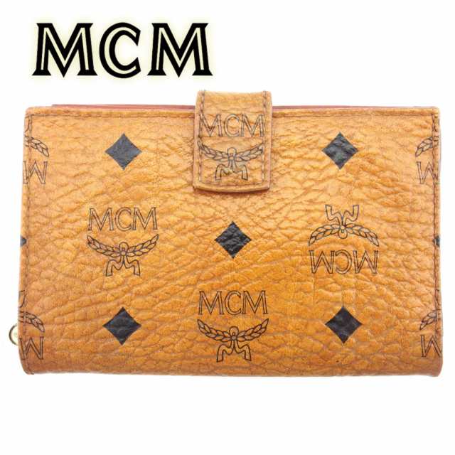 エムシーエム 二つ折り 財布 中長財布 ファスナー レディース メンズ ヴィセトスオリジナル ロゴグラム MCM 中古の通販は