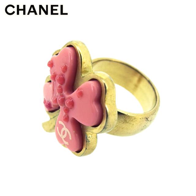 CHANEL シャネル 指輪 クローバー ココマーク クリア リング
