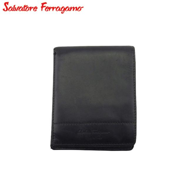 サルヴァトーレ フェラガモ 二つ折り 札入れ ミニ札入れ メンズ ロゴ Salvatore Ferragamo 中古の通販は
