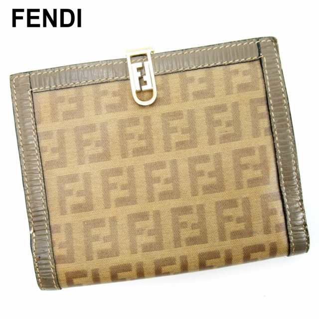 フェンディ がま口 財布 二つ折り 財布 ズッキーノ 中古の通販は