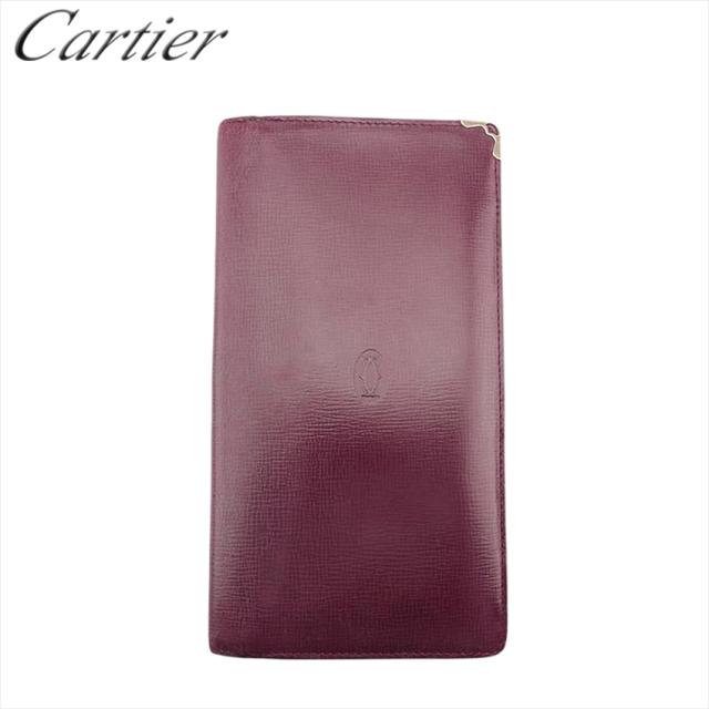 【付属品◎】Cartier　長財布 ラウンドファスナー マストライン レザー 付属品◎】Cartier長財布 ラウンドファスナー マストライン レザー
