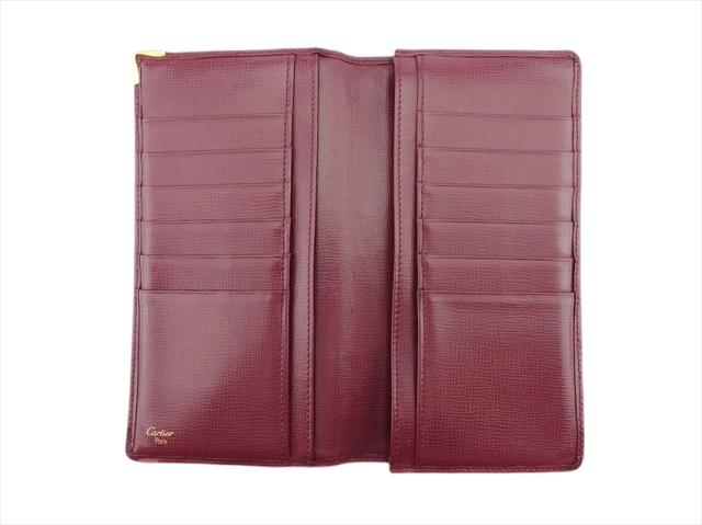 【未使用級】 カルティエ マストライン 長財布 付属品完備 Cartier - カルティエ マストライン がま口 長財布 レザー