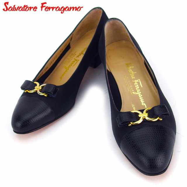 【残り1点】 サルヴァトーレ フェラガモ パンプス シューズ 靴 レディース #5ハーフ ガンチーニ Salvatore Ferragamo  中古｜au PAY マーケット