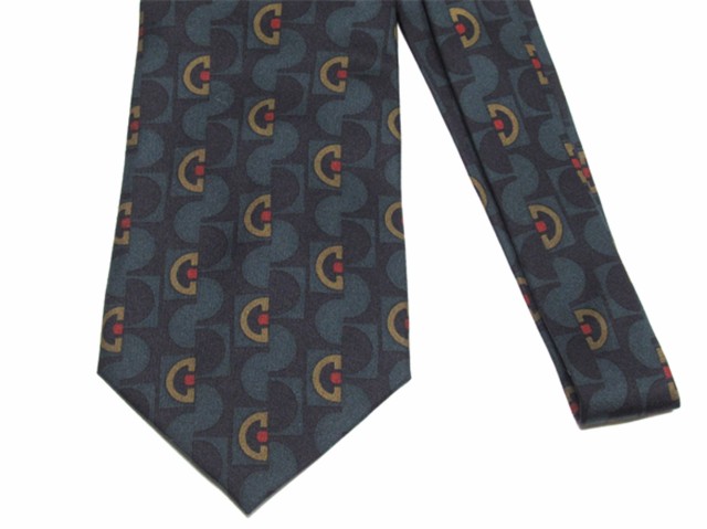グッチ ネクタイ レギュラータイ Gモチーフ柄 メンズ 中古