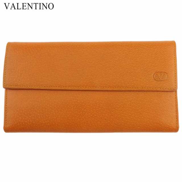 ヴァレンティノ ガラヴァーニ 長財布 がま口 三つ折り 財布 Vマーク