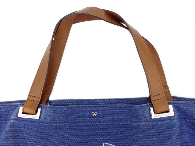 アニヤハインドマーチ トートバッグ ハンドバッグ レディース メンズ ブルー ブラウン Anya Hindmarch 中古 I580の通販はau Pay マーケット ブランドデポ
