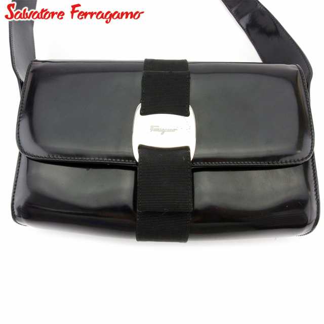 ラスト1点 サルヴァトーレ フェラガモ ショルダーバッグ ワンショルダー レディース ヴァラリボン ブラック レザー Salvatore  Ferragamo ｜au PAY マーケット
