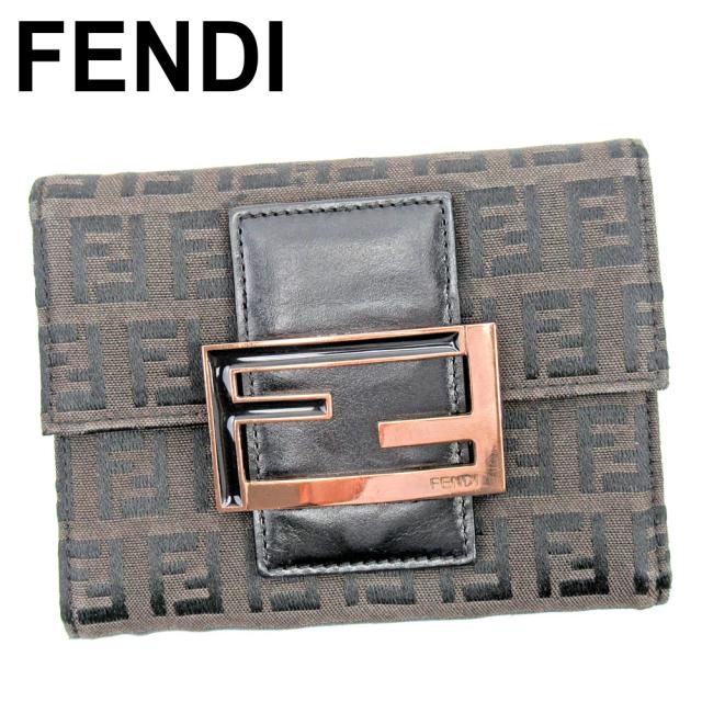フェンディ 三つ折り 財布 二つ折り 財布 ズッキーノ 中古の通販は