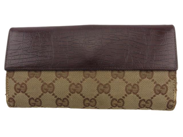 グッチ 長財布 Wホック 財布 ジャッキー金具 GGキャンバス グッチ 長財布 Wホック 財布 ジャッキー金具 GGキャンバス