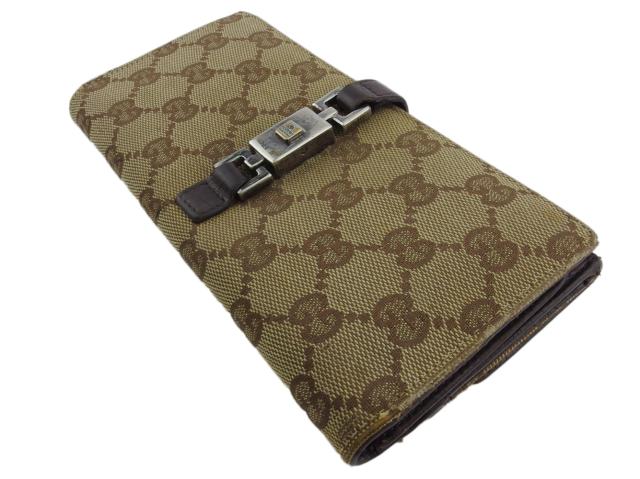 グッチ 長財布 Wホック 財布 ジャッキー金具 GGキャンバス グッチ 長財布 Wホック 財布 ジャッキー金具 GGキャンバス