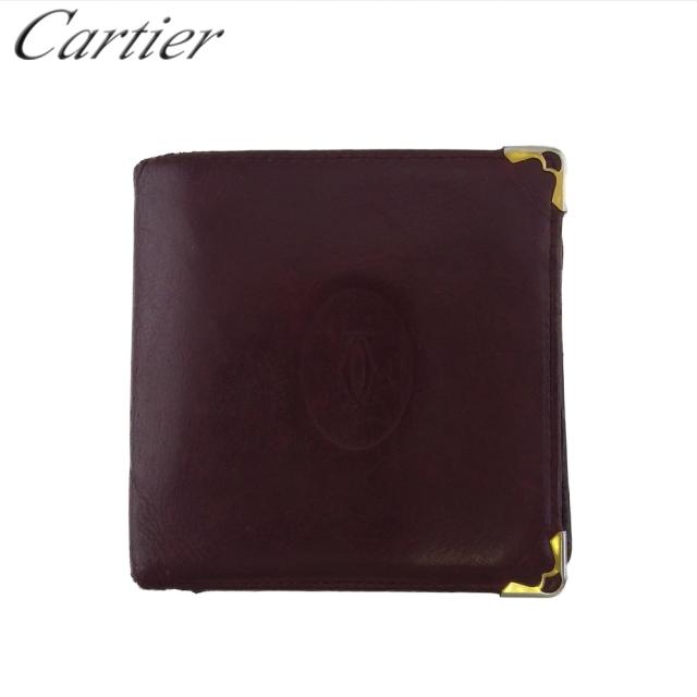 カルティエ 二つ折り 財布 ミニ財布 マストライン レディース メンズ 中古の通販は 15,316円