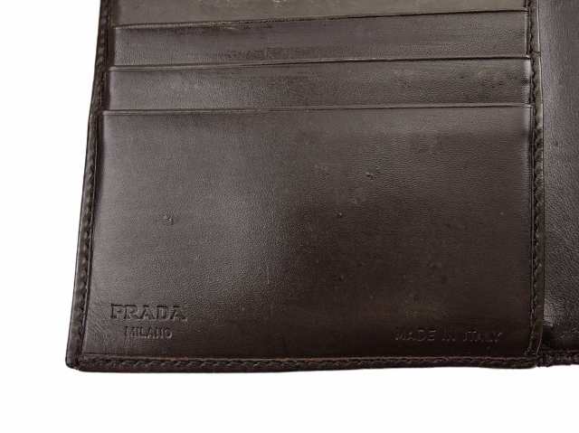プラダ 三つ折り 財布 ミニ財布 ロゴ レディース メンズ 中古の