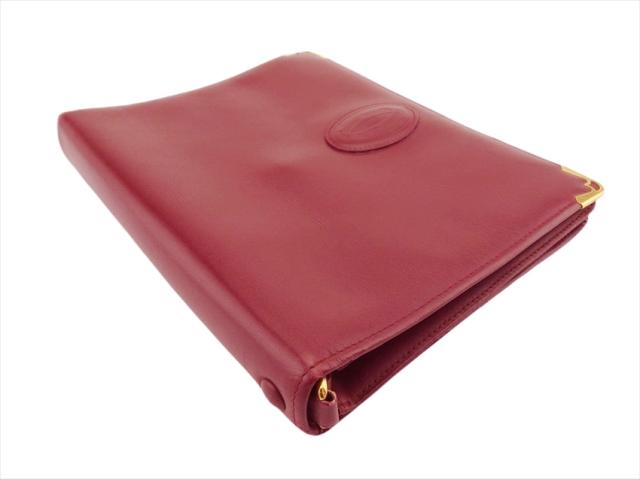 カルティエ セカンド クラッチ バッグ ボルドー マストライン FT119 カルティエ セカンド クラッチ バッグ ボルドー マストライン