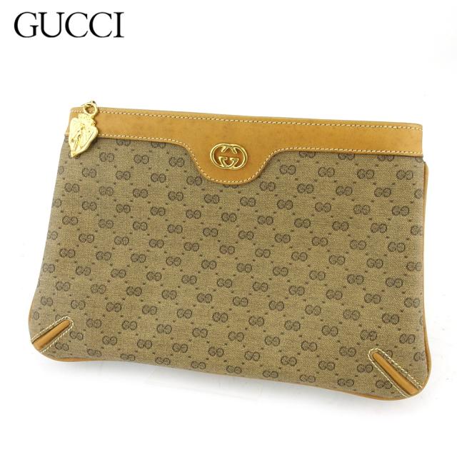 グッチ ポーチ 化粧ポーチ マイクロGG レディース メンズ 中古の通販は