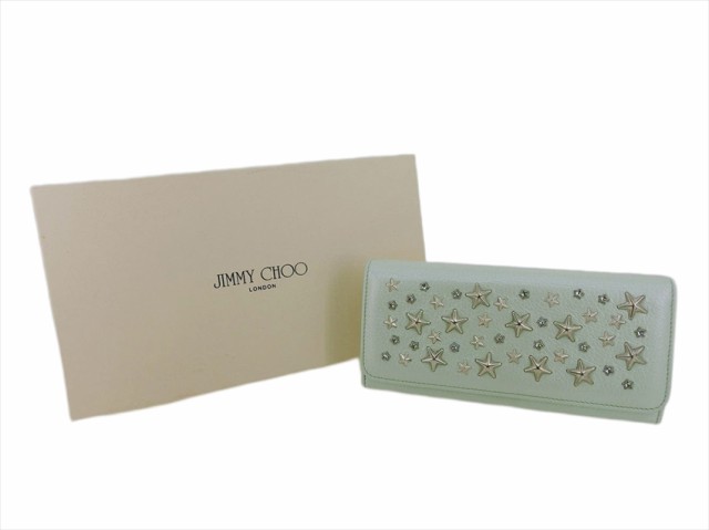 ジミーチュウ 長財布 ファスナー付き 財布 スターラインストーン