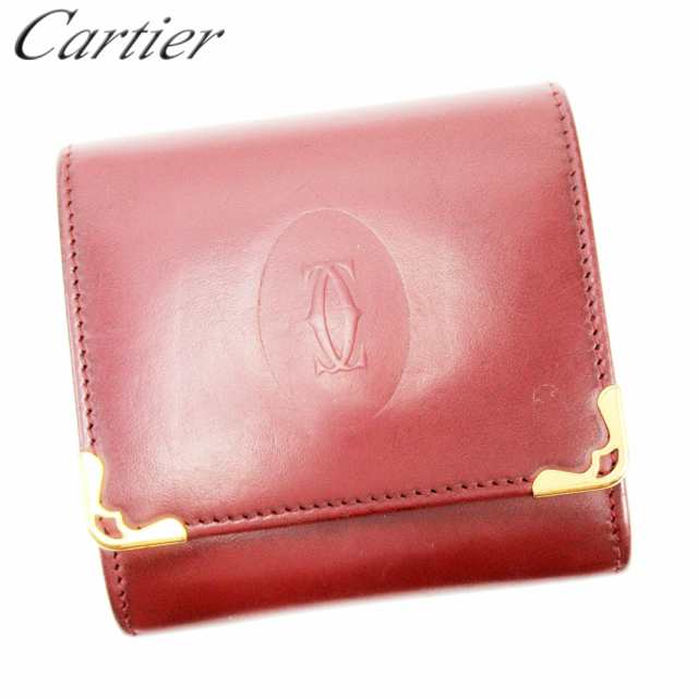 良品 Cartier カルティエ レザー マストライン コインケース