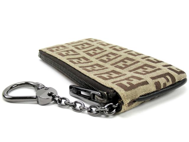 FENDI ズッキーノ コインケース 小銭入れ キーリング付き 希少 FF フェンディ コインケース キーケース ズッキーノ 中古の通販はau