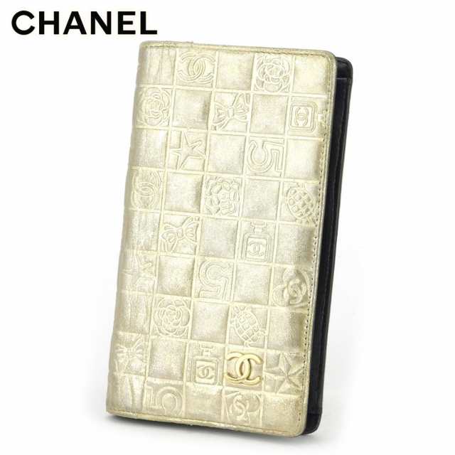 格安買取シャネル/CHANEL アイコンライン 二つ折り長財布 黒 14番台 レザー カーフスキン レディース 歌舞伎屋 21034148HO その他