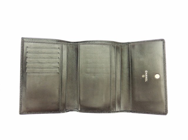 ラスト1点】 シャネル 三つ折り 財布 ファスナー付き 財布 