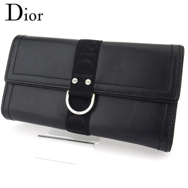 ディオール 三つ折り 財布 長財布 レディース メンズ ロゴ ブラック Dior 中古 Tの通販はau Pay マーケット ブランドデポ