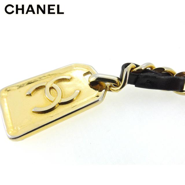 CHANEL ビンテージ カンボン プレート キーホルダーココマーク