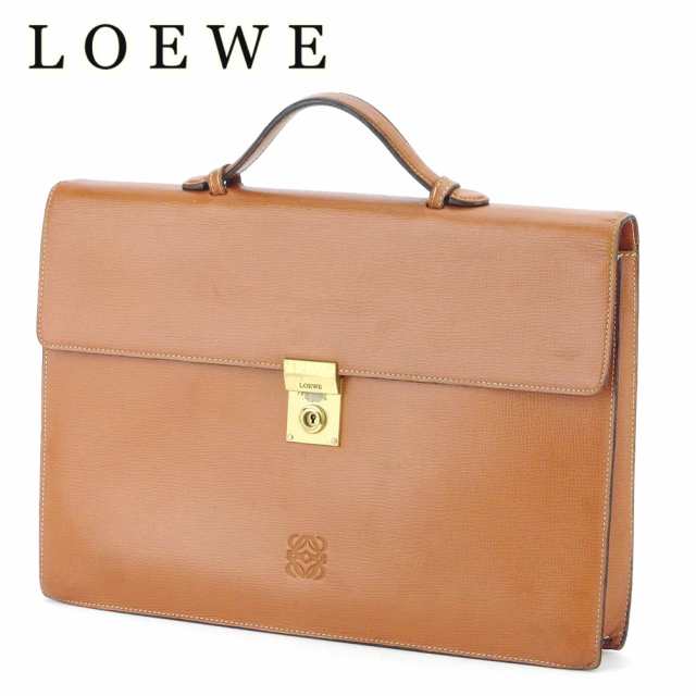 日本ファッション LOEWE ロエベ ビジネスバッグ レザー ブラック