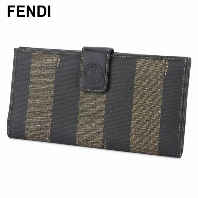 FENDI フェンディ 二つ折り長財布 ペカン ブラック ベージュ