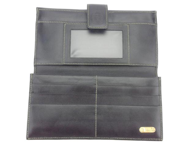 フェンディ FENDI ズッカ柄 Wホック 長財布 切替 茶色 8M0032