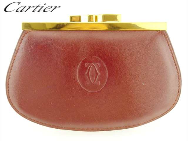 ナチュラルネイビー カルティエ Cartier マスト コインケース 小銭入れ