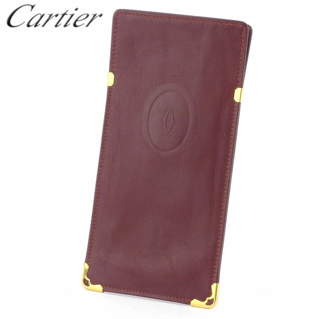 ■新品■未使用■ Cartier カルティエ マストライン レザー メガネケース 眼鏡入れ メンズ レディース ボルドー系 BD1072ｹk