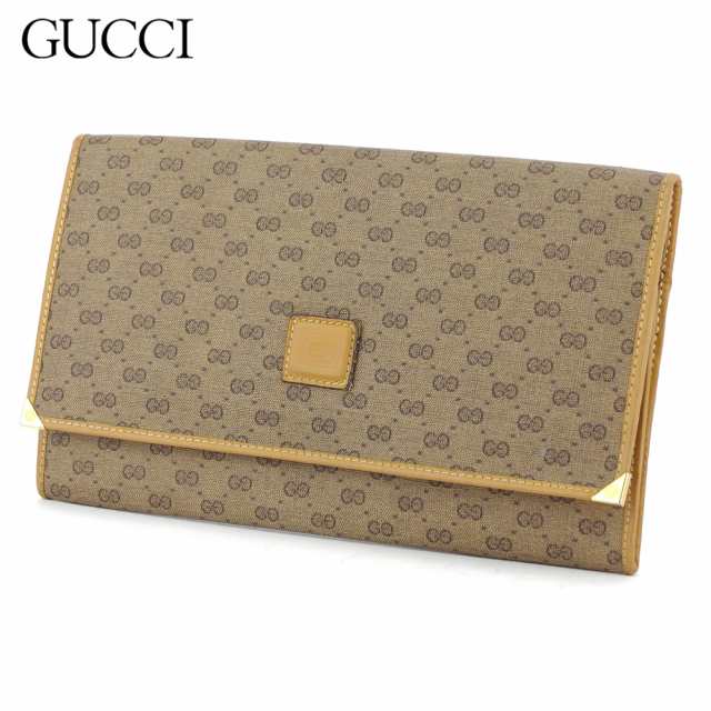 新品登場 GUCCI◇三つ折り/マイクロGG/オールド/長財布/-/BRW/総柄