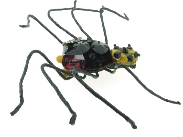 ミュウミュウ ブローチ ピンブローチ ストーン付き スパイダー