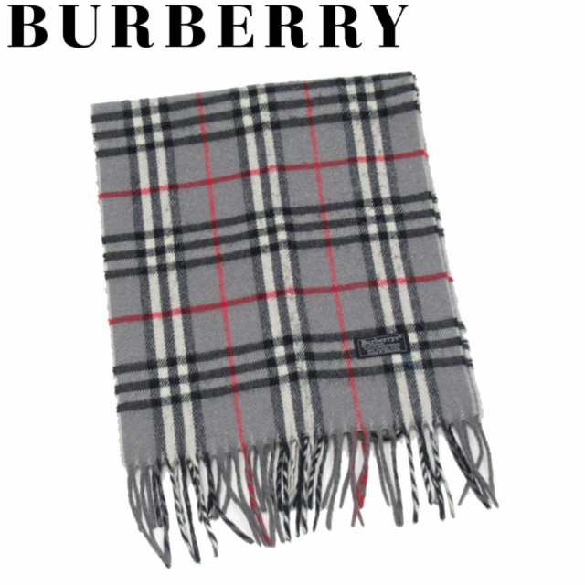 バーバリー マフラー フリンジ付き レディース メンズ チェック グレー 灰色 ブラック ホワイト 白 レッド Burberry 中古 Tの通販はau Pay マーケット ブランドデポ