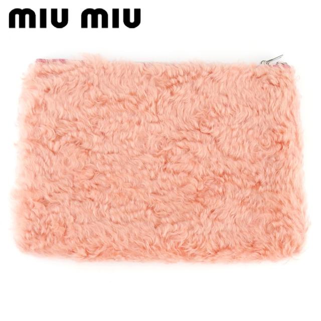 ミュウミュウ ファー バッグ クラッチバッグ Prada スクエア （MIU MIU 